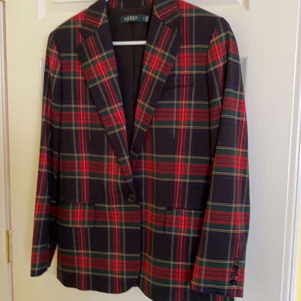 Ralph Lauren Plaid Blazer NWOT